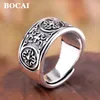 Cluster anneaux Bocai S925 Bijoux en argent Retro Retro Buddhist Wheel Match Ajustement des cadeaux de mode pour hommes et femmes