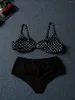 Women's Swimwear SEAURAL 2024 Sexy High Waist Plus Size Bikini Sets Dots Print Women Swimsuit Deep-V Bathing Suit Brazilian Biquini