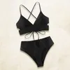 Trajes de baño para mujeres trajes de baño separados Sexy Bikini de cintura de alto estilo playa marea escasa para mujeres