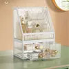 Organisateur cosmétique Boîte d'organisateur de maquillage en acrylique Crystal Cosmetics Rackage de stockage étanche et à lèvres à poussière