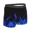 Sous-pants Blue boxer Blue Fire's Briess Shorts Poltie Polyester sous-vêtements Bright Homme Novely Plus taille