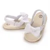 Sandals Fashionable Newborn Baby Girl Rubber Sandals Cute Summer Soft Sole Flat Princess Shoes Baby Anti slip First Step WalkerL240429