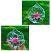Vases 1pc créatif clair à balle suspendue en verre de fleur de fleur de fleur de bureau décor de fleurs planter vase vase terrarium contenant du paysage bouteille