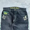 jnco jeans y2k harajukuヒップホップレター刺繍ヴィンテージバギージーンズデニムパンツメンズレディースゴスハイウエストワイドズボン240428