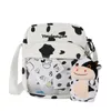 Bolsas de hombro Mujeres Cartoon Carto de vaca Impresión Crossbody Bag Lady Tote Satchel Purse M68C