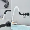 Muizen Shinesia badkamer kraan mixer wastafel kraan wast bekken bassin mat zwart hete en koud water wandmontage tuit met moderne hendelgreep