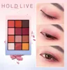 Hold Live 12 Couleurs Matte Matte Shadow Palette Pigment paillettes Palettes de fard à paupières Nude Shadows Cosmetics Corée Makeup Eyes3748014