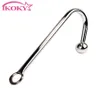 yutong ikoky en acier inoxydable à crochet anal massage de la prostate bouchon de bout gay avec des jouets de dilator de balle pour hommes et femmes métal8732070