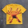Women's T Shirts Summer Funy Humor tryckt överdimensionerade T-shirts Y2K Korean Street Classic Short Sleeve Casual Söta solida kläder