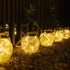 Planters Pots Solar light 30LED pendant glass jar solar outdoor waterproof desk lawn decoration courtyard garden Q240429