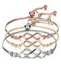Bracelets de charme Bracelet infiniment cristal infini pour les femmes ajusté CZ CZ Love sans fin Bijoux d'anniversaire de tennis Gift5410200