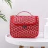 Factory Direct Sales Green Make Up Box Bag Print Cosmetics Toiletry Travel Instagram Bags