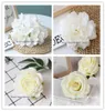 100 st vit färg konstgjord blommhuvud bröllop rose pion hortensia brud bukett bröllop dekoration diy hemfest falsk flowe6149787