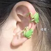 Stud Küpe Kişilik Kadınlar İçin Komik Yeşil Kurbağa Abartılı Sevimli Hayvan Kulak Klipsi Piercing Estetik Y2K Takı Hediyeleri