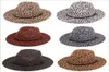 Nuovo cappello jazz stampato di leopardo Fashion Felf Tast Hat Men Women Flat Brim Hide Brim Hat Cappello Panama Caps 6 Colors3452666