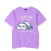 T-shirt męskie koszulki męskie Nienawidzę porannych ludzi i moringów i ludzi kawaii t shirt mężczyzn Kobiety Tshirt Lazy Panda Graphic T koszule 1140429