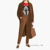 Damesjas Cashmere Coat Designer Fashion Coat Madame-serie Classic dubbelzijdige wollen losse borsten jas dames zwart bruin maxmaras