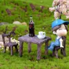 1Set Mini krzesło Dekorowanie domu miniatury Ozdoby ogrodowe Figurki Figurki Zabawy DIY Aquarium Dollhouse Dekoracja 240430