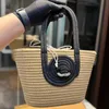 Sommer-Strohbag Designer Frauenbeutel gewebt Handtasche handgewebte Einkaufstaschen Fashion Umhängetasche Freizeitbeutel Luxus Strandtasche Duffel Bag Kapazität Tasche Tasche