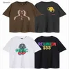 Mens camiseta aranha tee de camiseta de roupas de roupas de roupas hipster camisetas vintage de tecido lavado graffiti grafite de rachaduras Padrão geométrico de alto peso