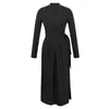 Robes décontractées mode Occasion formelle longue robe femme dames élégant trajet en V