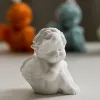Ljus 3D Little Angel Candle Silicone Mold Söt barns porträtt handgjorda gipsdocka för tvålljus som gör mögel heminredning