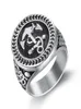 Big Size Punk 316L roestvrij staal 20 mm ankergastring Pirate Navigate Finger Ring for Men Party Fashion Jewelry8455164