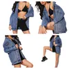 jackets womens designer denim jacket woman coat Cowboy Lapel Neck Long Sleeve Regular Button Cotton Denim Blue S 2XL coats designer women coatwomen Vestido de Mujer