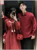 Robes décontractées assorties à couple tenues tenues masculines amoureurs de vacances Valentin de la Saint-Valentin