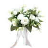 Fleurs décoratives 1pcs Artificiel Bridal Bridesmaid Wedding Bouquet Party Decoration tenant Table Top Top