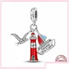 Charms 925 Sterling Sier Dangle Charm Women Pärlor Högkvalitativa smycken Present Partihandel Castle Iron Tower Building Lighthouse Bead Fit P Dheyc