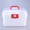 First Aid Case Bins Portable Medicine Storage Box Multipurpose Removable Tray Emergency Box Household Double Layer for Sewing