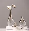 Nordic Glass Vase Creative Silver Gradient Dried Flower Vase Desktop Ornament Home Decoration roliga presenter Växter Krukor Möbler T26361588