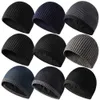 YH19 Beanie/Skull Caps Män/kvinnor Vinter varma stickade mössor Manlig utomhussport Vindtät säkring Caps Comforable Soft Handing Cycling Beanies D240429