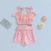 Set di abbigliamento per bambini piccoli vestiti estivi vestiti spaghetti cingola top