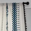 Boheemse stijl blauw tule gordijn slijtage stang raam tint streep geruite decoratie moderne chiffon keuken slaapkamer woonkamer 240429