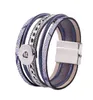 أساور سحر EST BOHOMIA Handmade Snap Button Bracelet Bracelet Jewelry Fit 18mm قابلة للتبديل الجلود clasp6458357