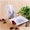 Koffie thee Filtertas Strainer Natuurlijke ongebleekt hout PP Papier Wegwerp Infuser Lege zakken met DString Pouch 100 PCS/Lot Dhzet