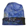 Berretto/berretti di teschio cappello la notte stellata di Vincent van gogh tappi di primavera autunnale per uomini donne dipinti ad olio teschi berretti berretti ski cotone bonn d240429