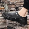 Sapatos casuais homens chef mulheres não deslizam a água à prova d'água à prova de petróleo à prova de esbelto à prova de esbelto e EVA Rubber Black Trabalho preto