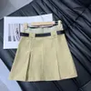 Designer Women's Skirts High Quality Twill Cotton Fashion Casual Summer Women Slim Half Skirt with Belt