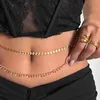 Taille -ketengordels Waterdichte roestvrijstalen tailleketen Trend Bohomia Rhinestone Belly Chains Dames zomer sexy strand bikini body sieraden geschenk D240430