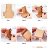 Jewelry Boxes 100Pcs Kraft Paper Gift Box Square Folding Packaging Jewlery Storage Display Wedding Birthday Party Candy 5.5X5.5X2.5C Dhsva