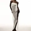 カジュアルドレスneonbabipinkメッシュビーチドレスホワイトフローラルアプリケストラップレス不規則なスプリットロングバケーション衣装N33-CB21を見る