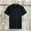 メンズシャツ高品質のパッチワークコントラストコントラストポロシャツの短い韓国のスリムフィットハーフスリーブ2023夏のメンズ衣料品Tシャツ
