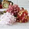 Decoratieve bloemen 1 Bundel Silk Hydrangea Herfstvaas voor Home Decor Christmas Wedding Bridal Bouquet Wall Set Artificial