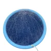 150*150 cm Pet Sprinkler Pad Play Cooling Mat Swimming Boze uppblåsbar Vatten Spray Pad Mat Tub Summer Cool Dog Bathtub för hundar 240416