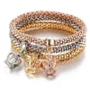 Bracelets de charme bracelets de charme 3 Couleur / ensemble arbre de vie Femmes Crystal Crown Symbole Elephant Key Lock Brow Bracelet Bracelet pour moi dhx2h