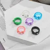 Bandringen ifmya cartoon kleurrijke transparante kikker ring hars schattig dieren vinger mode sieraden dames feest cadeau 2022 Q240429