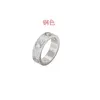 Yüzük Tasarımcısı Ring Ring Titanyum Çelik Yüzük İki veya üç sıra elmas genişliğinde ve dar versiyonu elmas kaplı gül altın çifti kadın için erkek parti yüzüğü